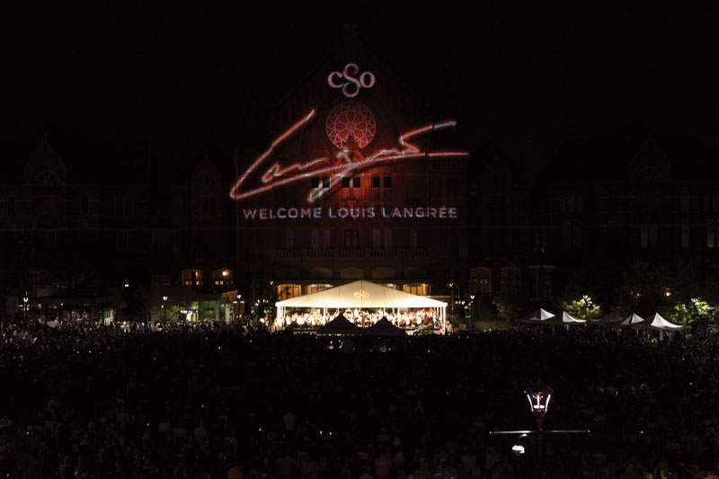 Summer 2013 Lumenocity that welcomed the CSO’s new Music Director Louis Langrée.